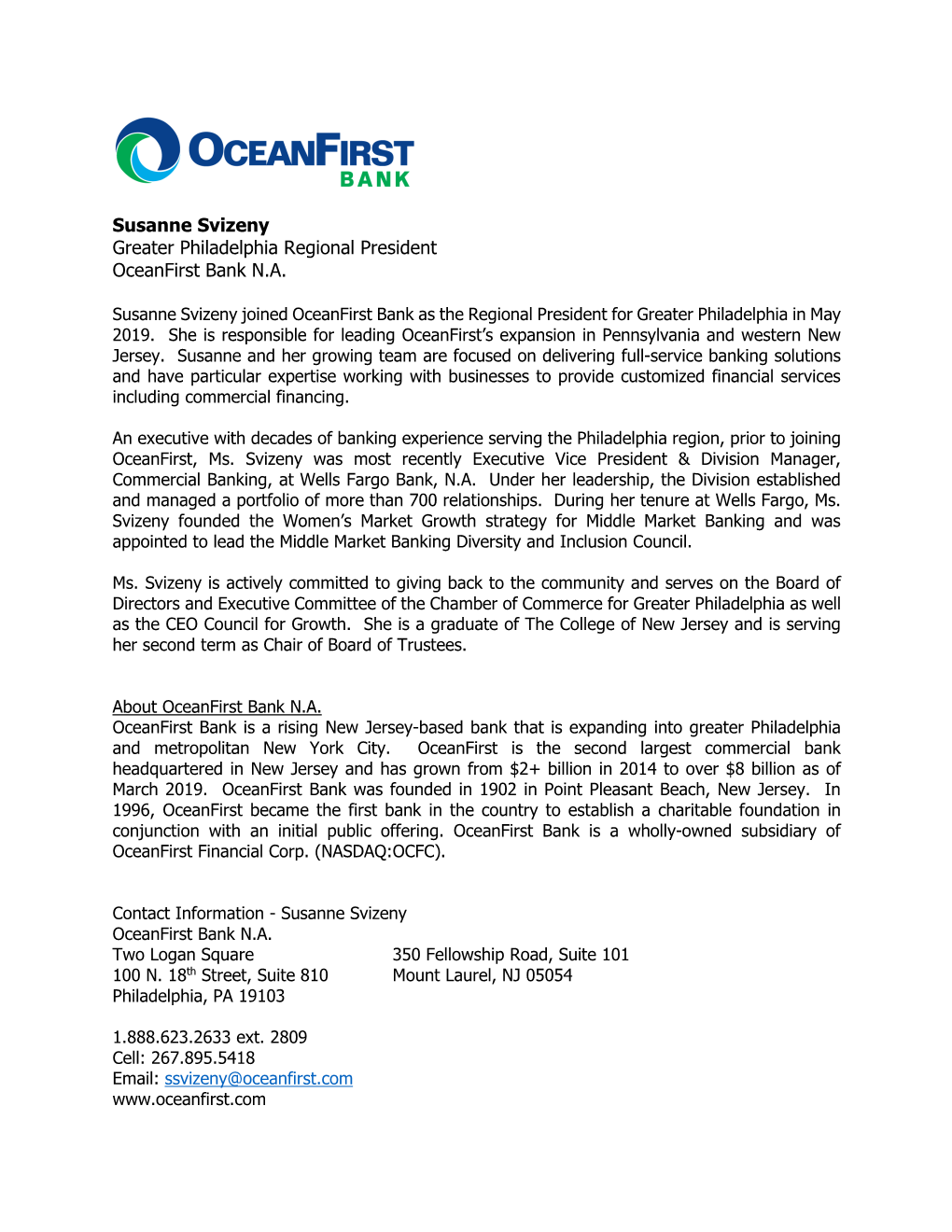 2019 0725 Susanne Svizeny Oceanfirst Bank Regional