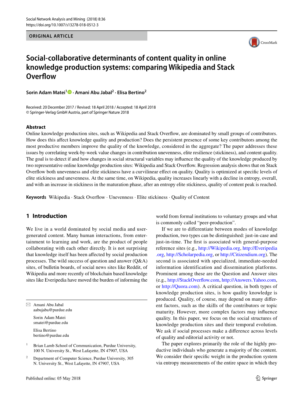 Social-Collaborative Determinants of Content Quality in Online Knowledge Production Systems: Comparing Wikipedia and Stack Overf