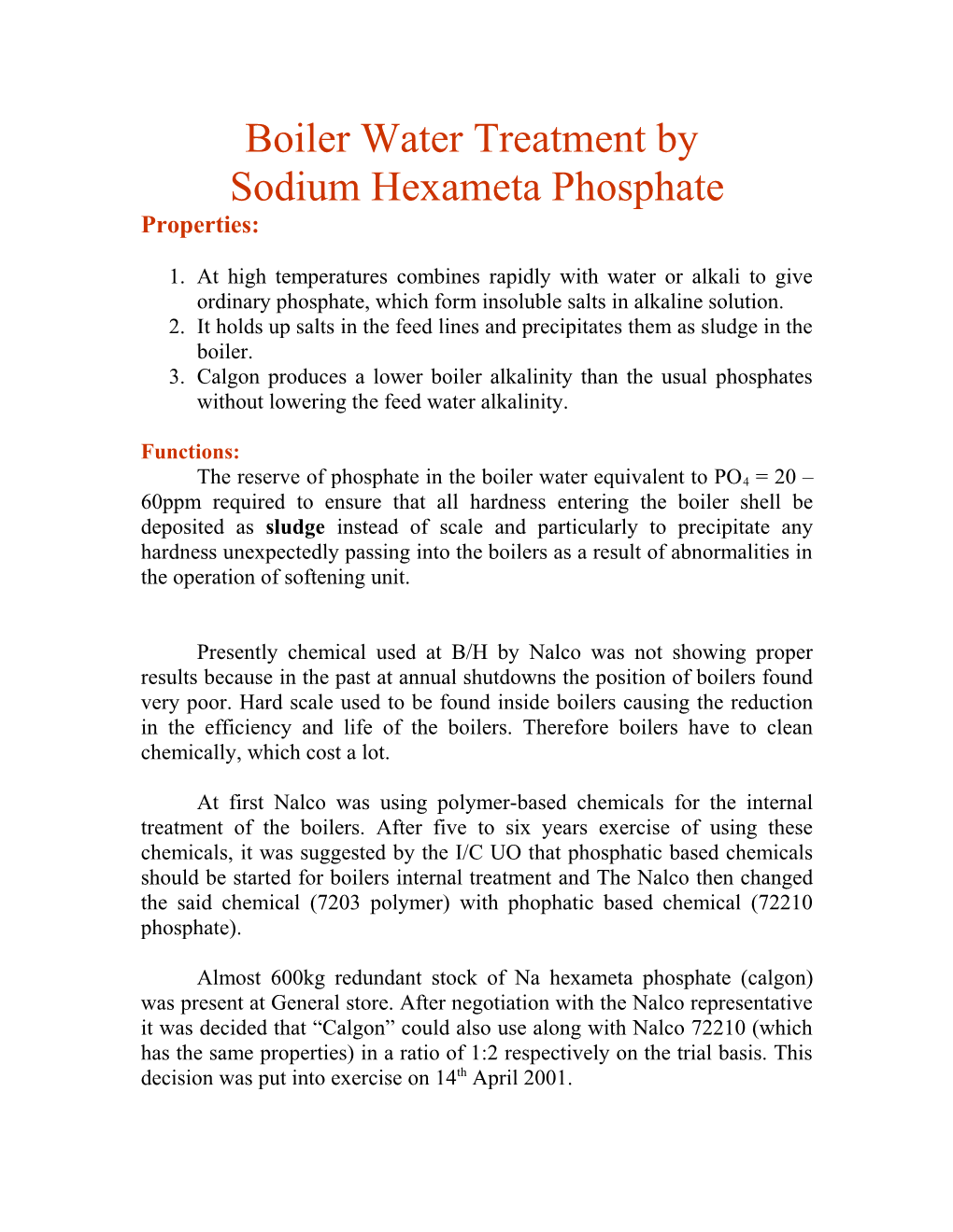 Sodium Hexameta Phosphate