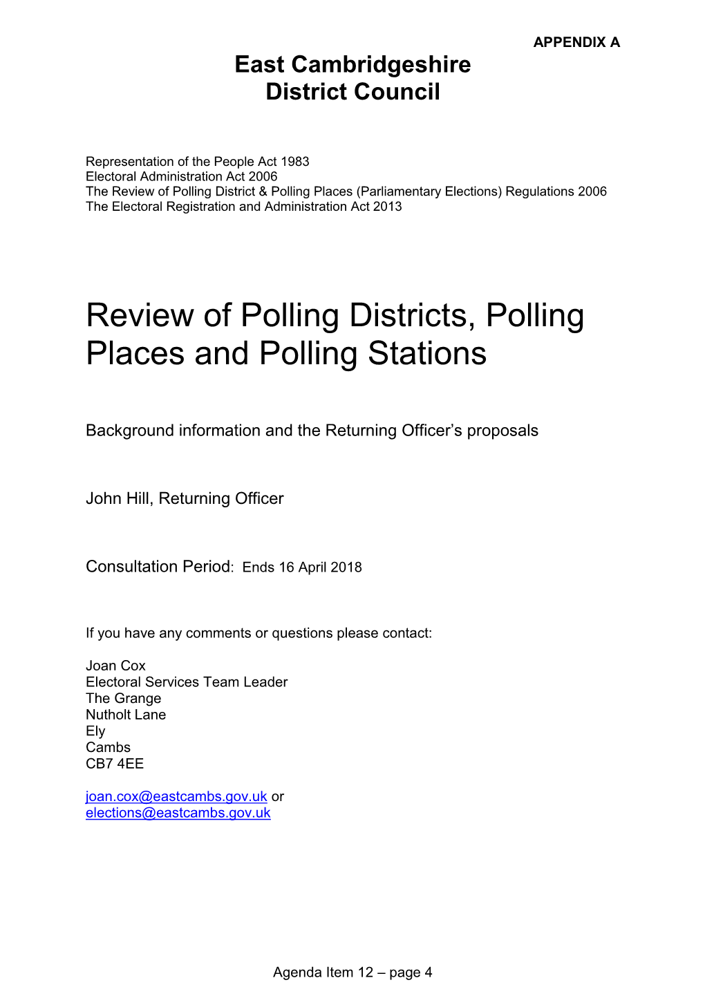 East Cambridgeshire District Council |