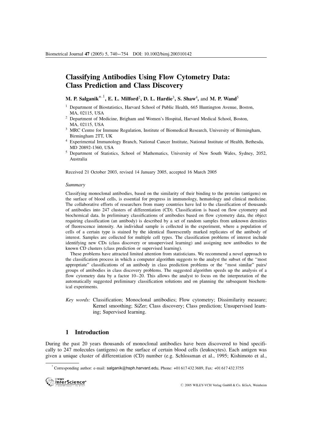 Classifying Antibodies Using Flow Cytometry Data: Class Prediction and Class Discovery