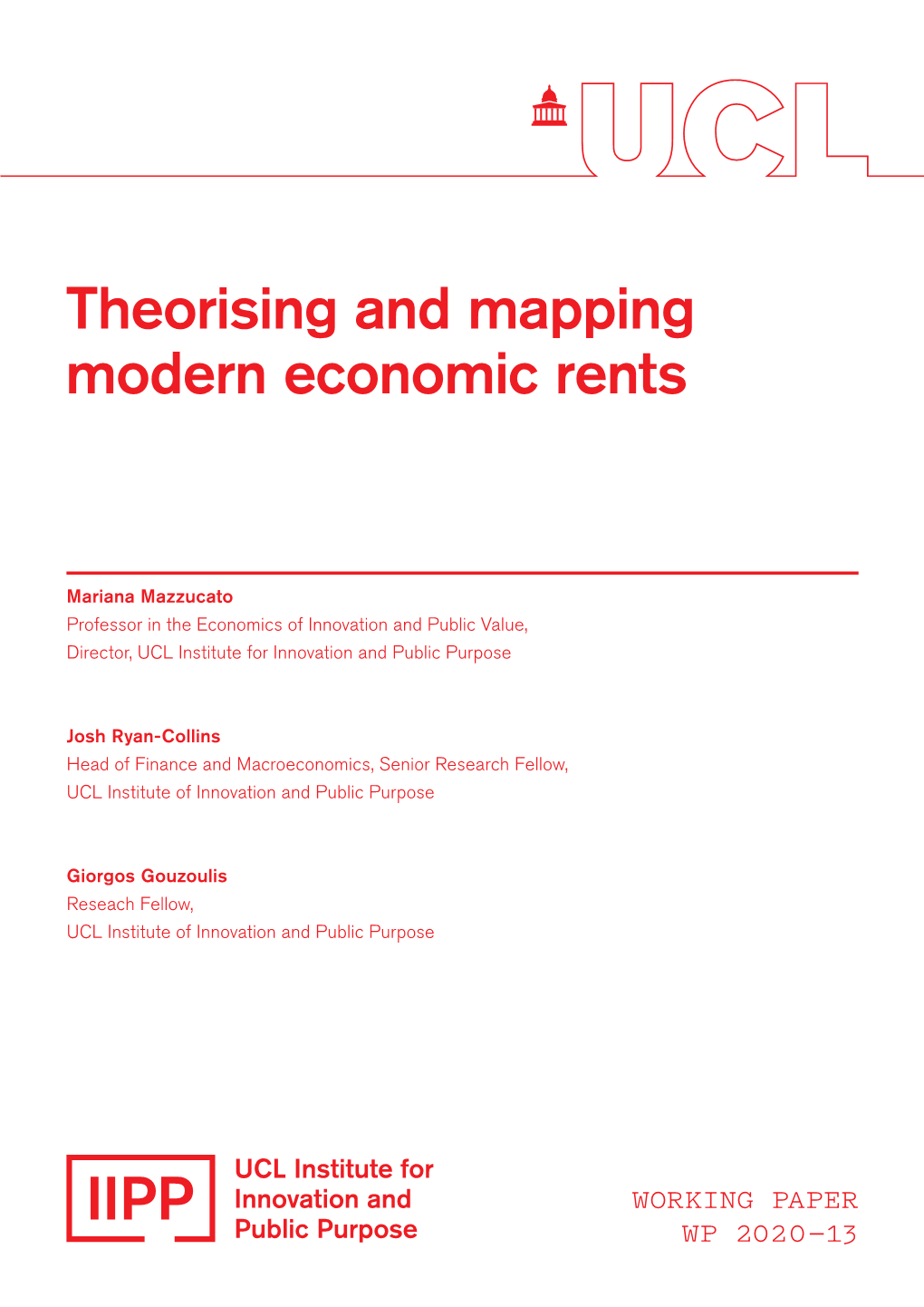Theorising and Mapping Modern Economic Rents