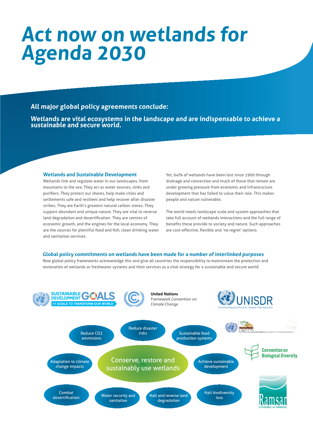 Act Now on Wetlands for Agenda 2030S