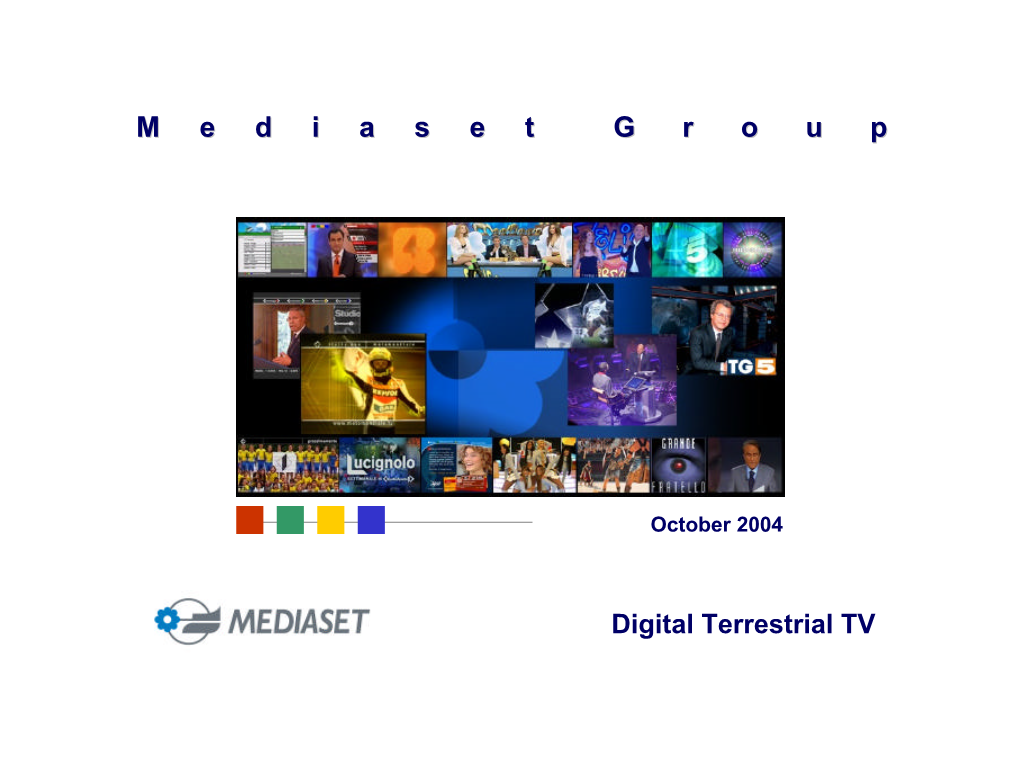 MEDIASET | Update on DTT Development in Italy