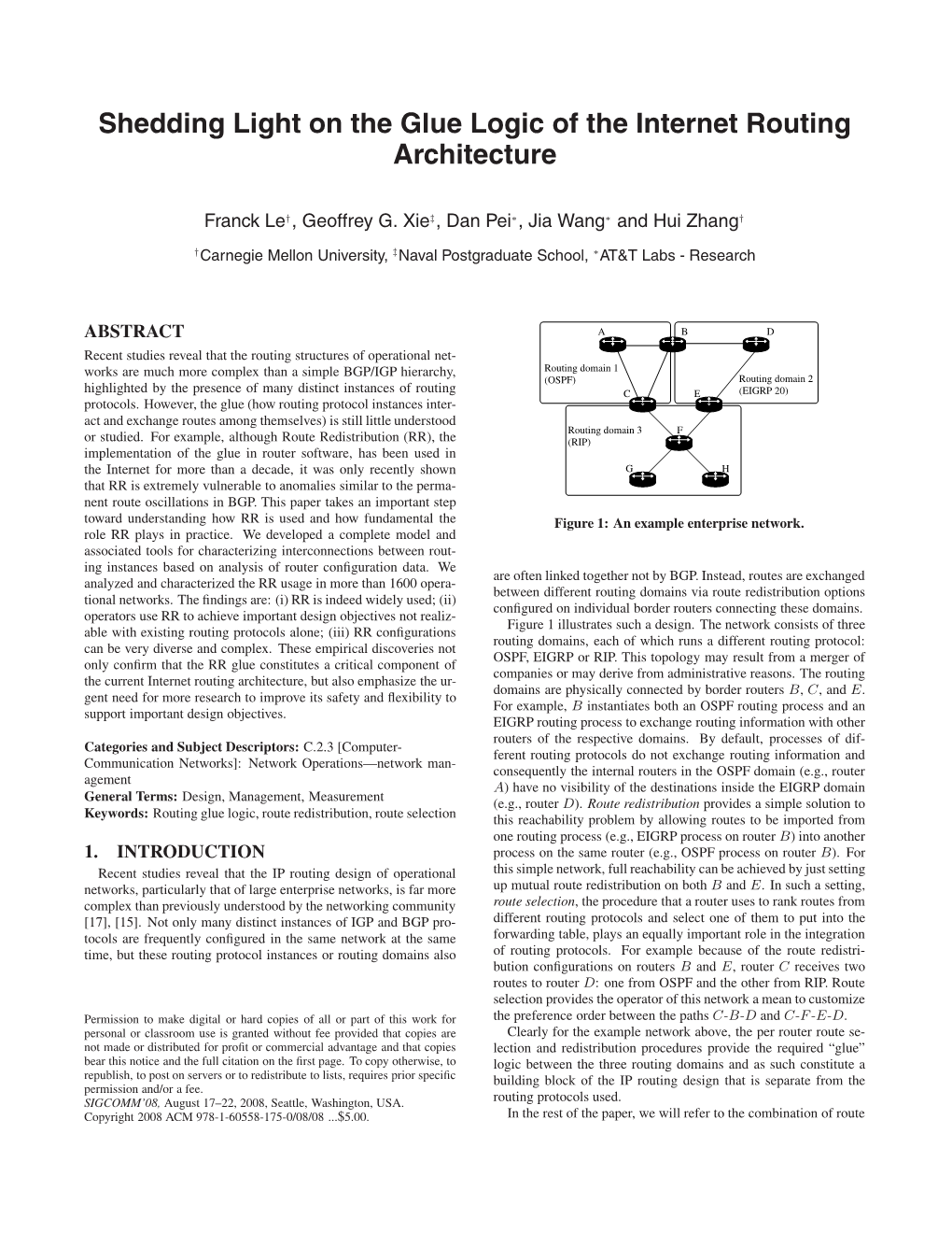 Shedding Light on the Glue Logic of the Internet Routing Architecture