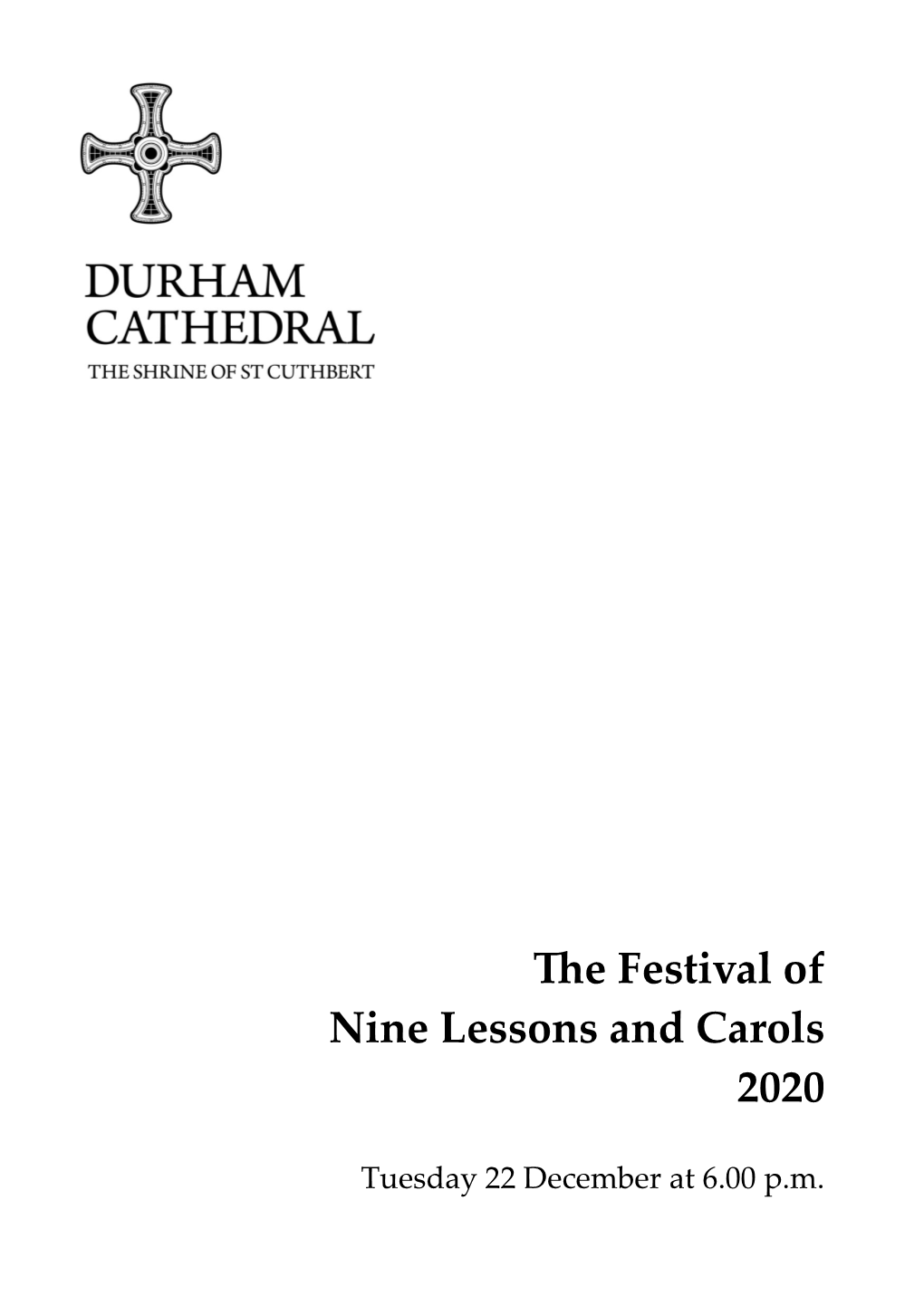 The Festival of Nine Lessons and Carols 2020