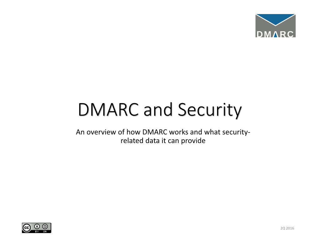 DMARC, ARC, and Security