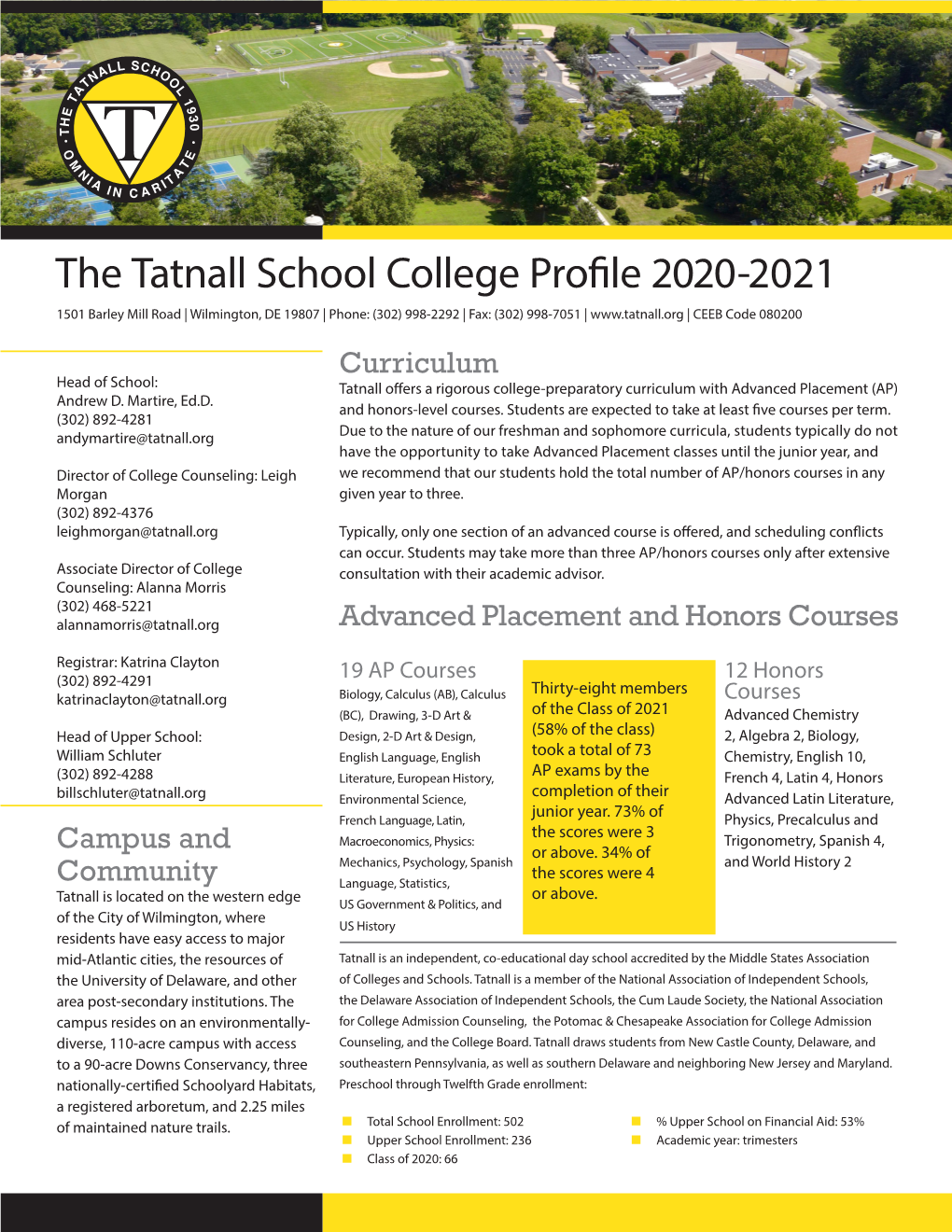 The Tatnall School College Profile 2020-2021