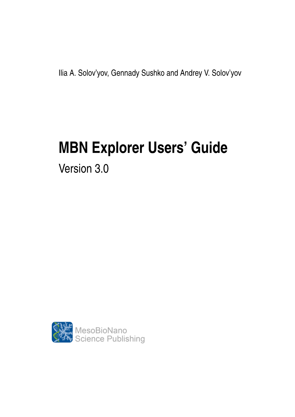 MBN Explorer Users' Guide