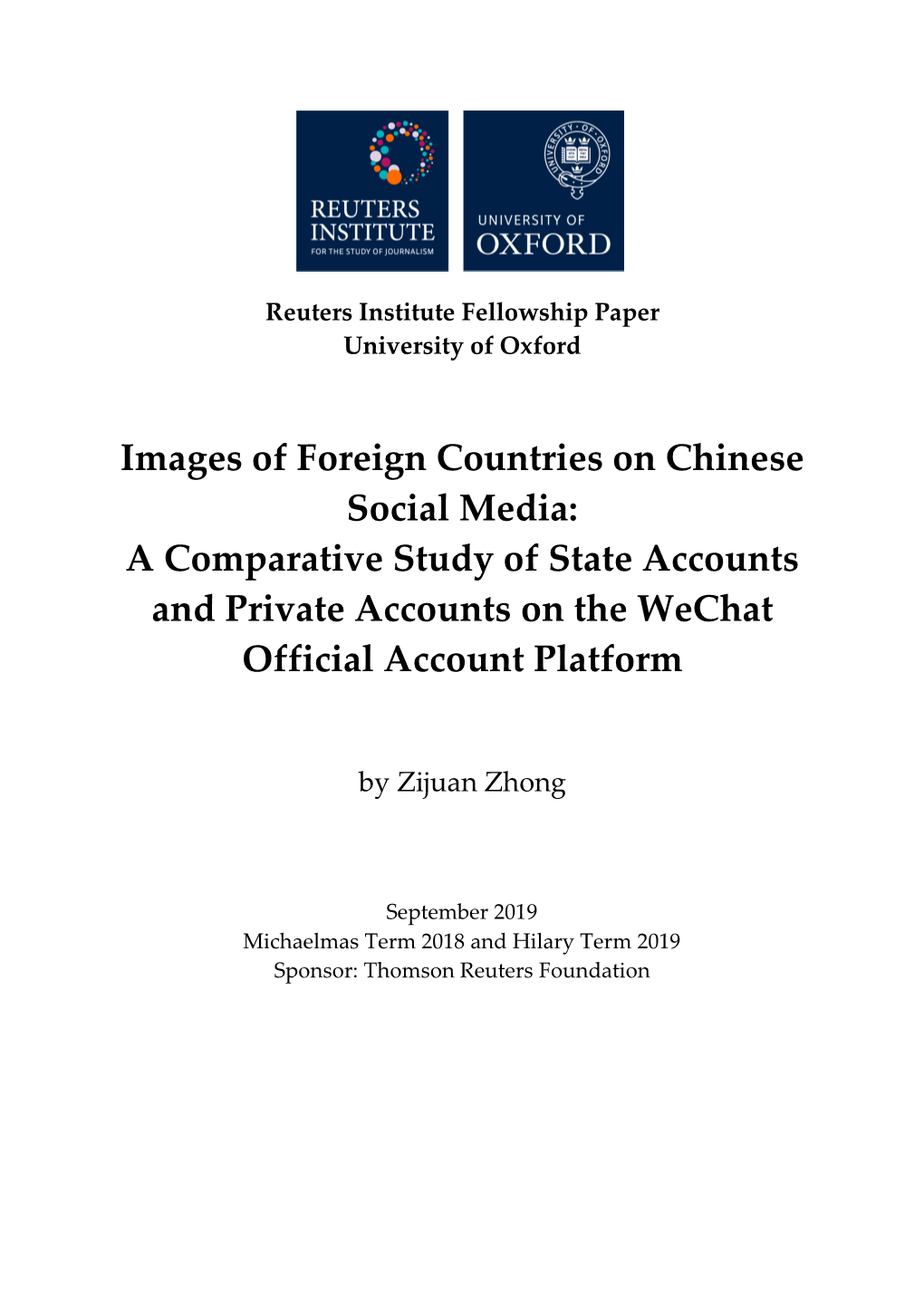 Images of Foreign Countries on Chinese Social Media: a Comparative Study of State Accounts and Private Accounts on the Wechat Official Account Platform