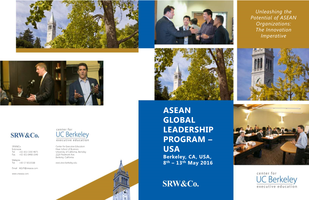 ASEAN GLOBAL LEADERSHIP PROGRAM – SRW&Co