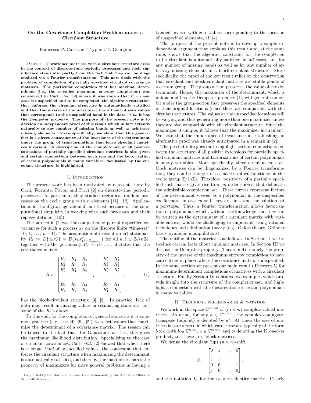 On the Covariance Completion Problem Under a Circulant Structure