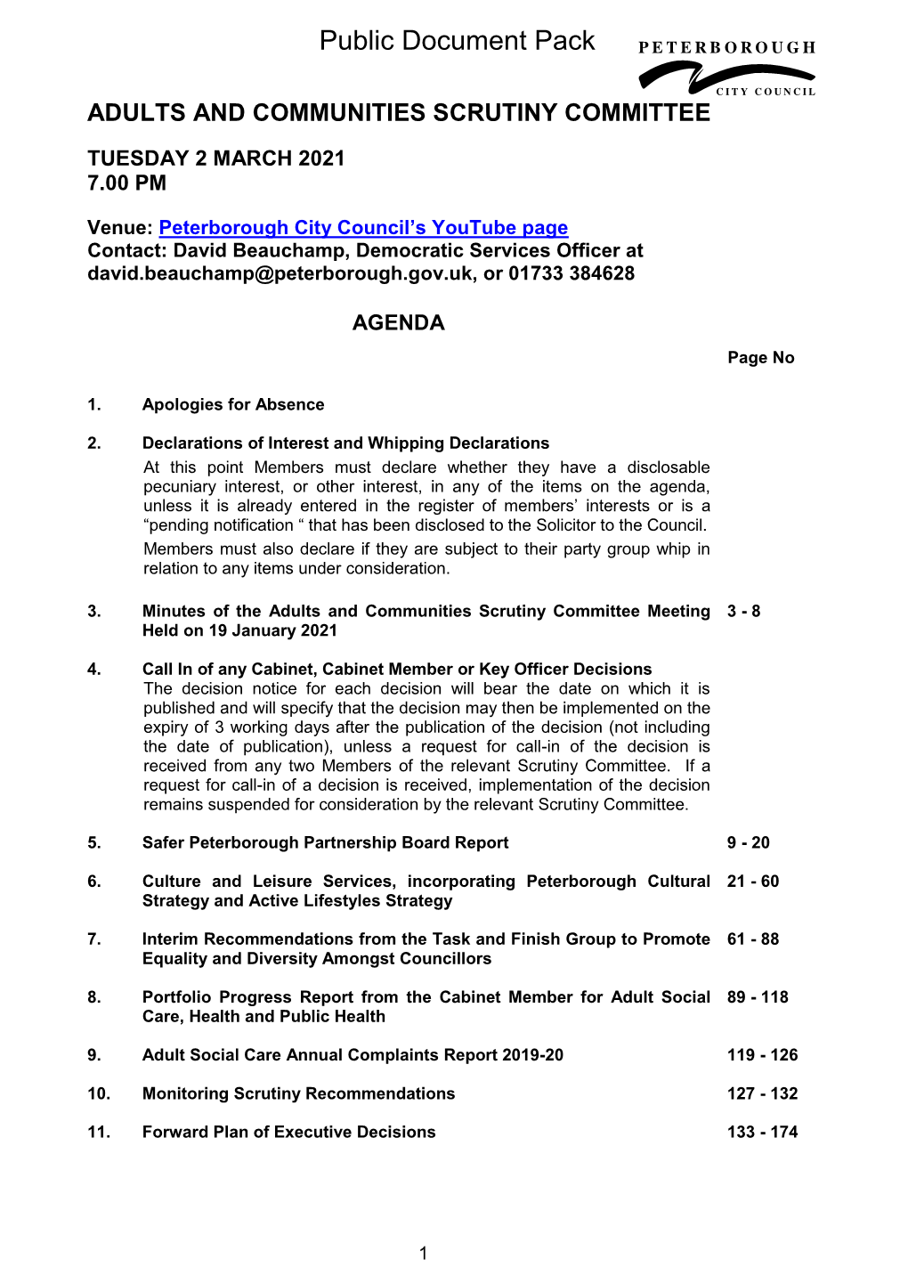 (Public Pack)Agenda Document for Adults and Communities Scrutiny