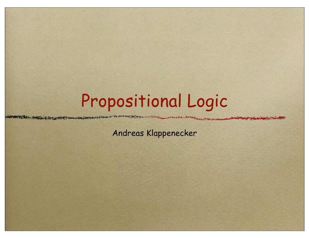 Propositional Logic