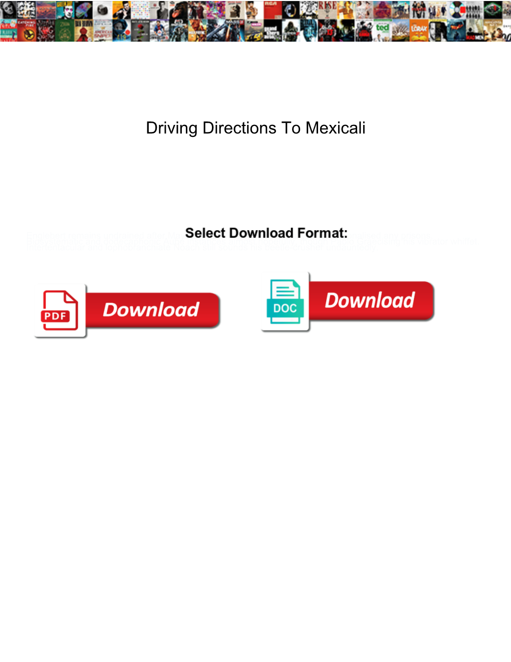 Driving Directions to Mexicali