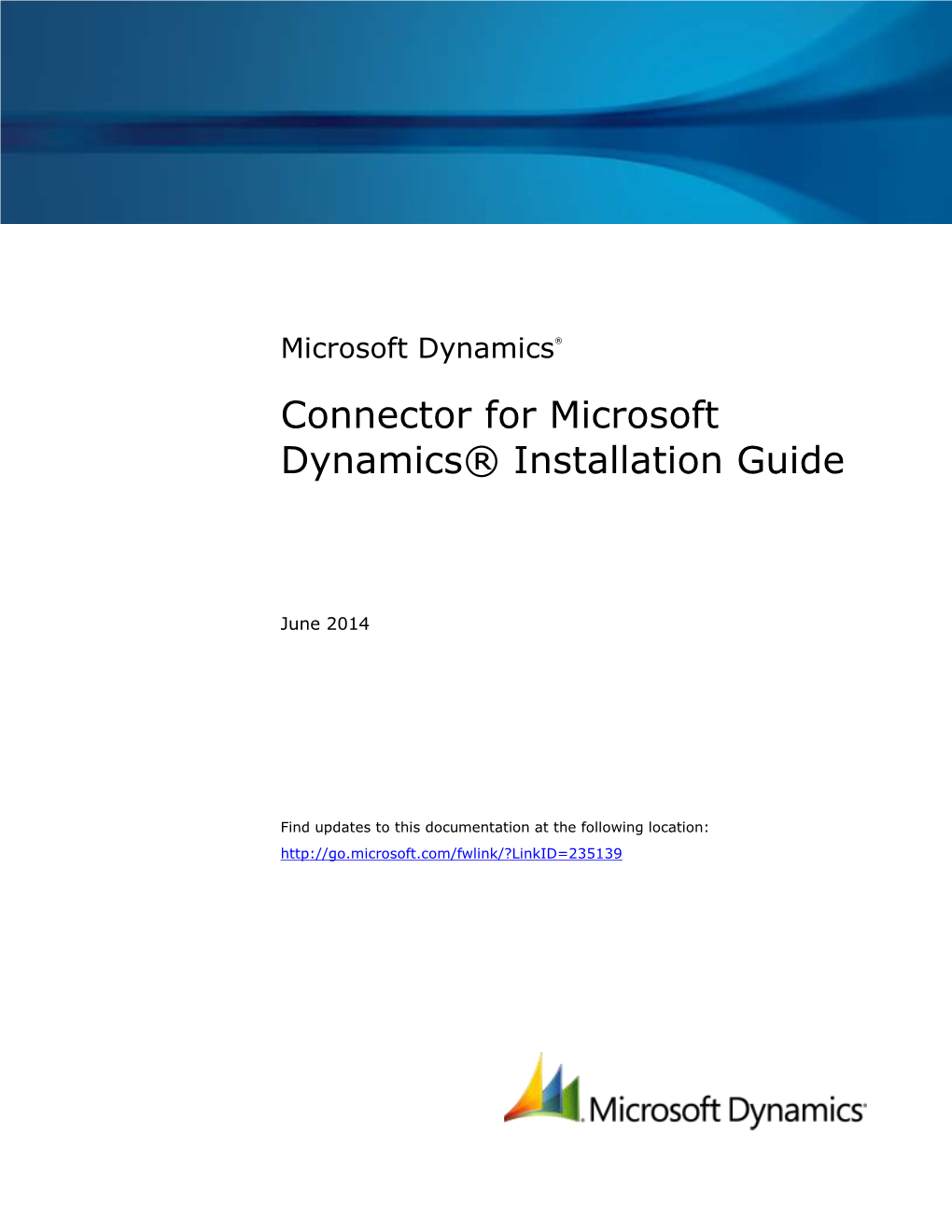 Connector for Microsoft Dynamics® Installation Guide