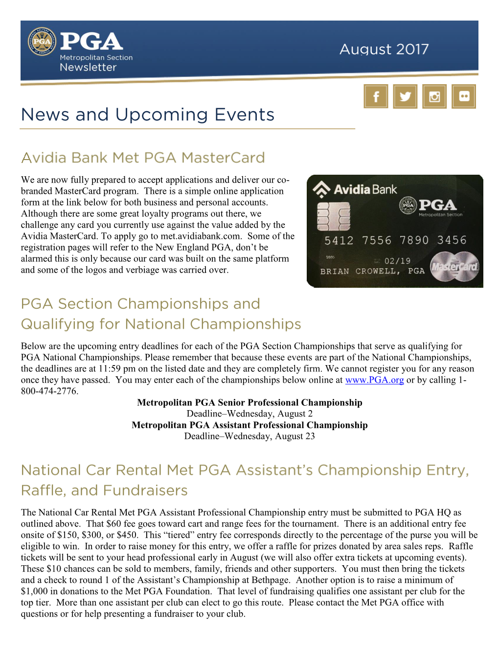 August Newsletter