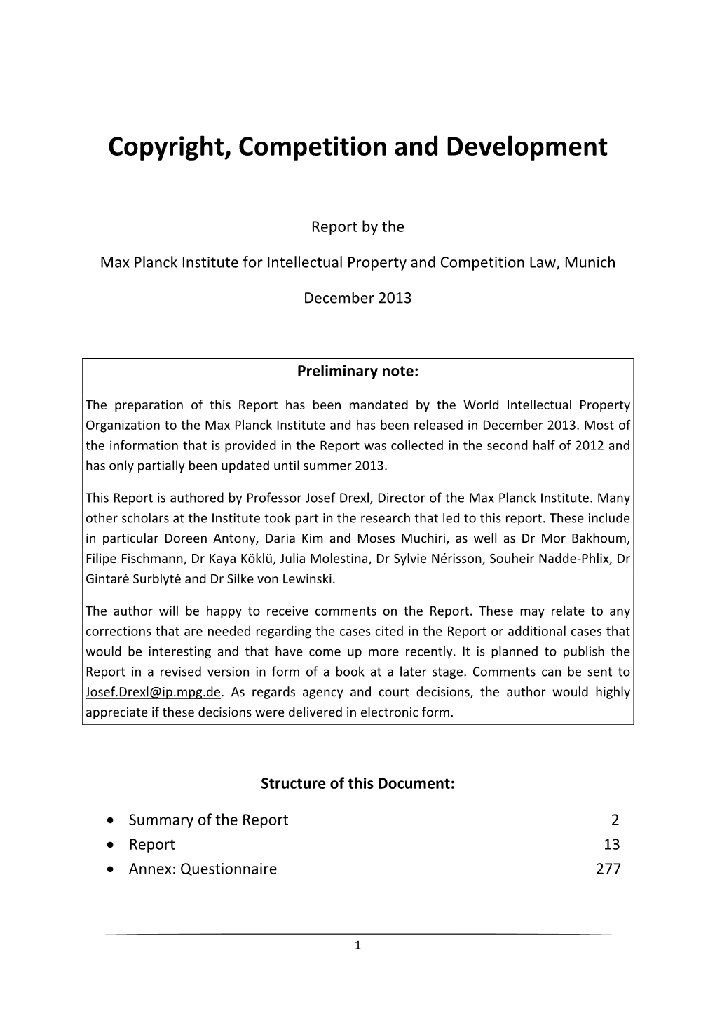 Copyright, Competition and Development