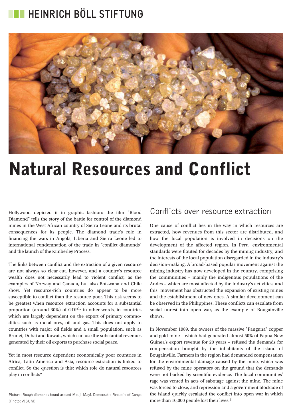 Natural Resources and Conflict