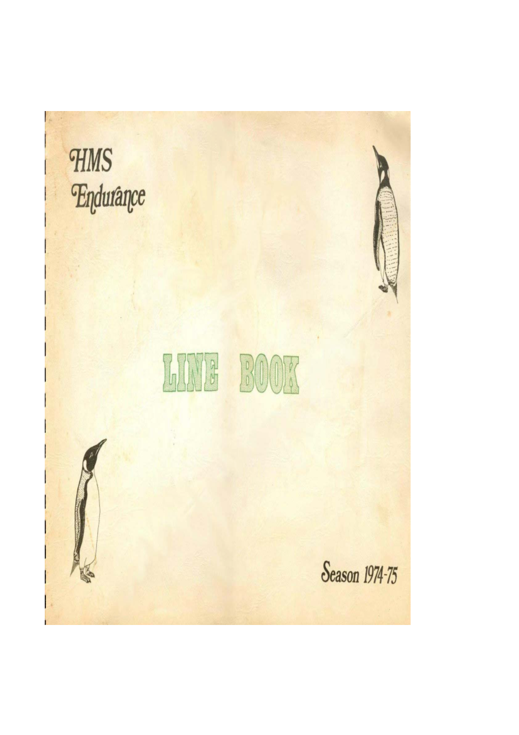 HMS Endurance Line Book Season 1974