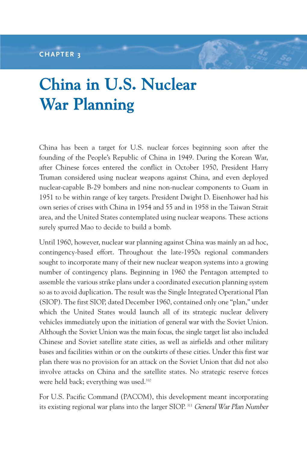 China in U.S. Nuclear War Planning