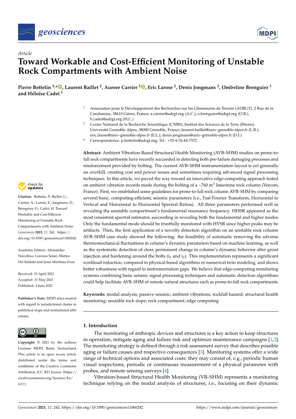 Toward Workable and Cost-Efficient Monitoring of Unstable Rock