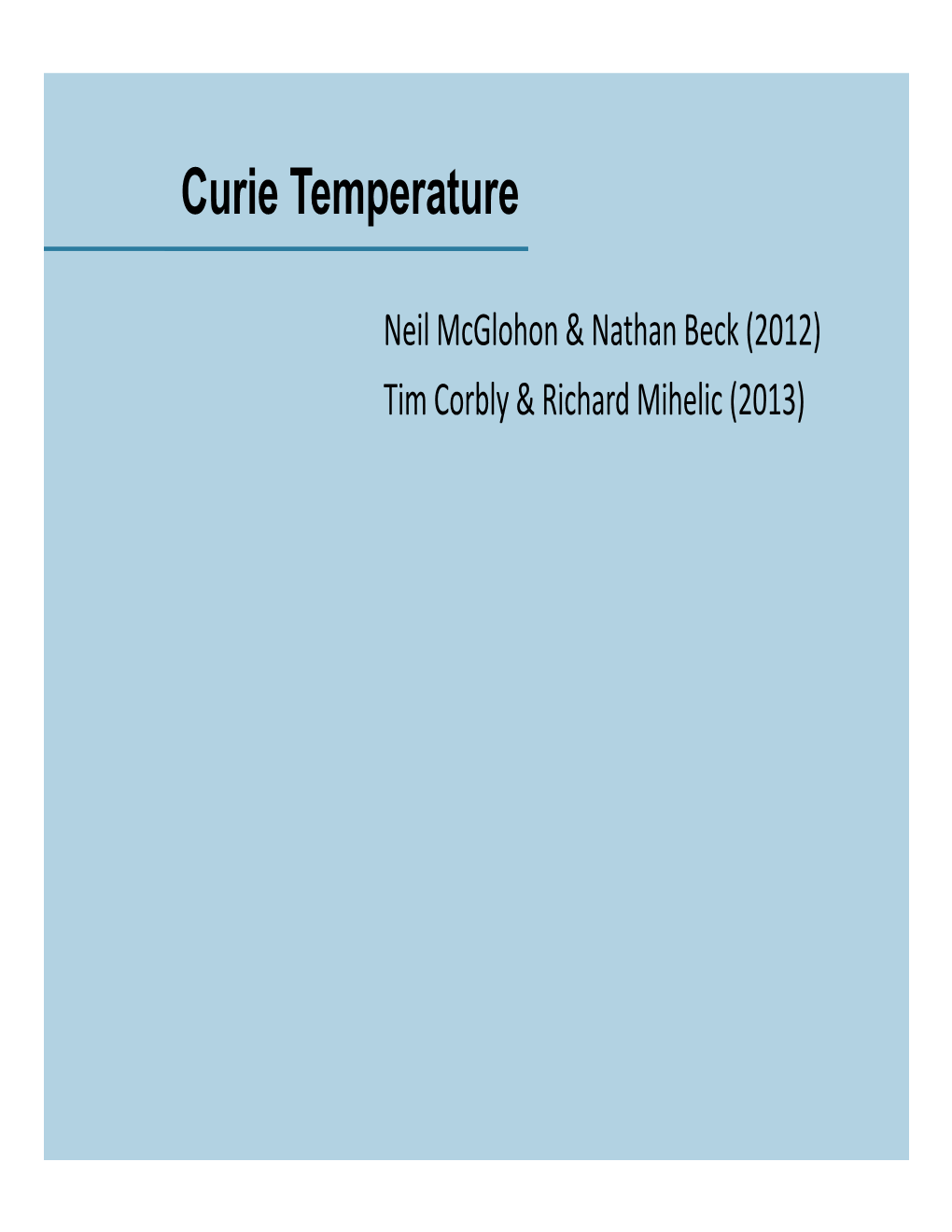 Curie Temperature