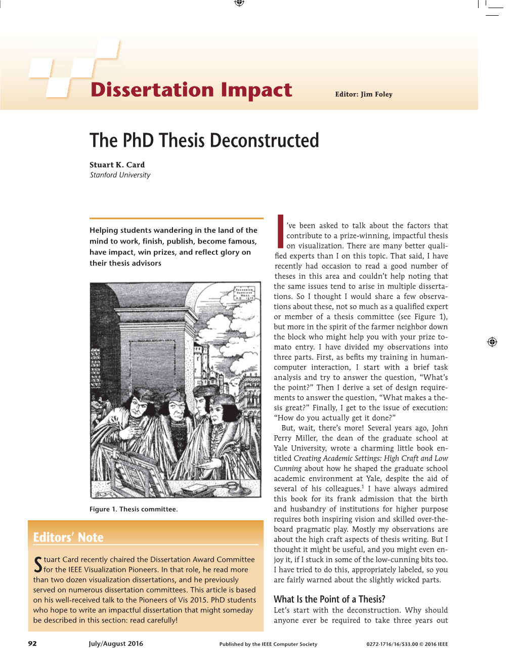 Dissertation Impact the Phd Thesis Deconstructed