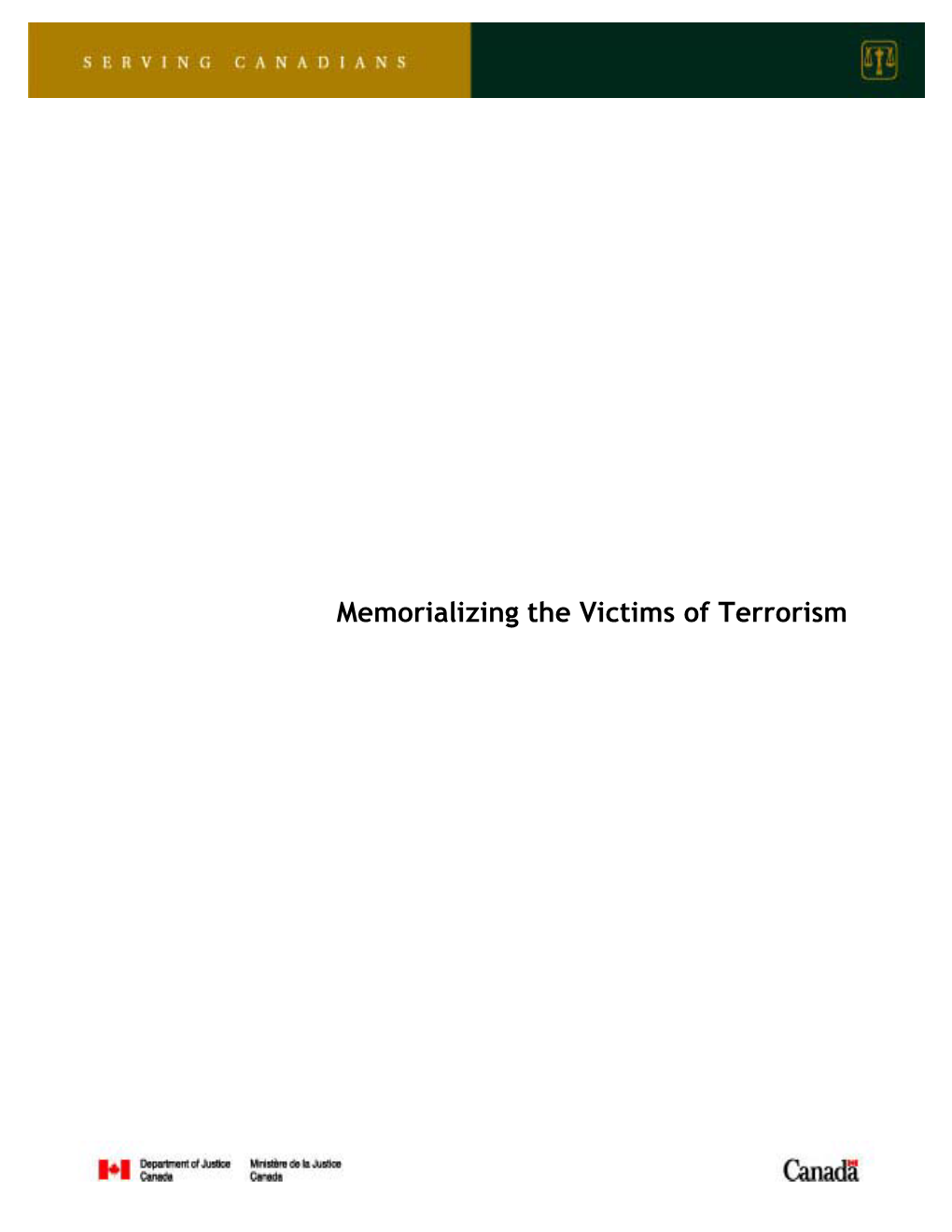 Memorializing the Victims of Terrorism