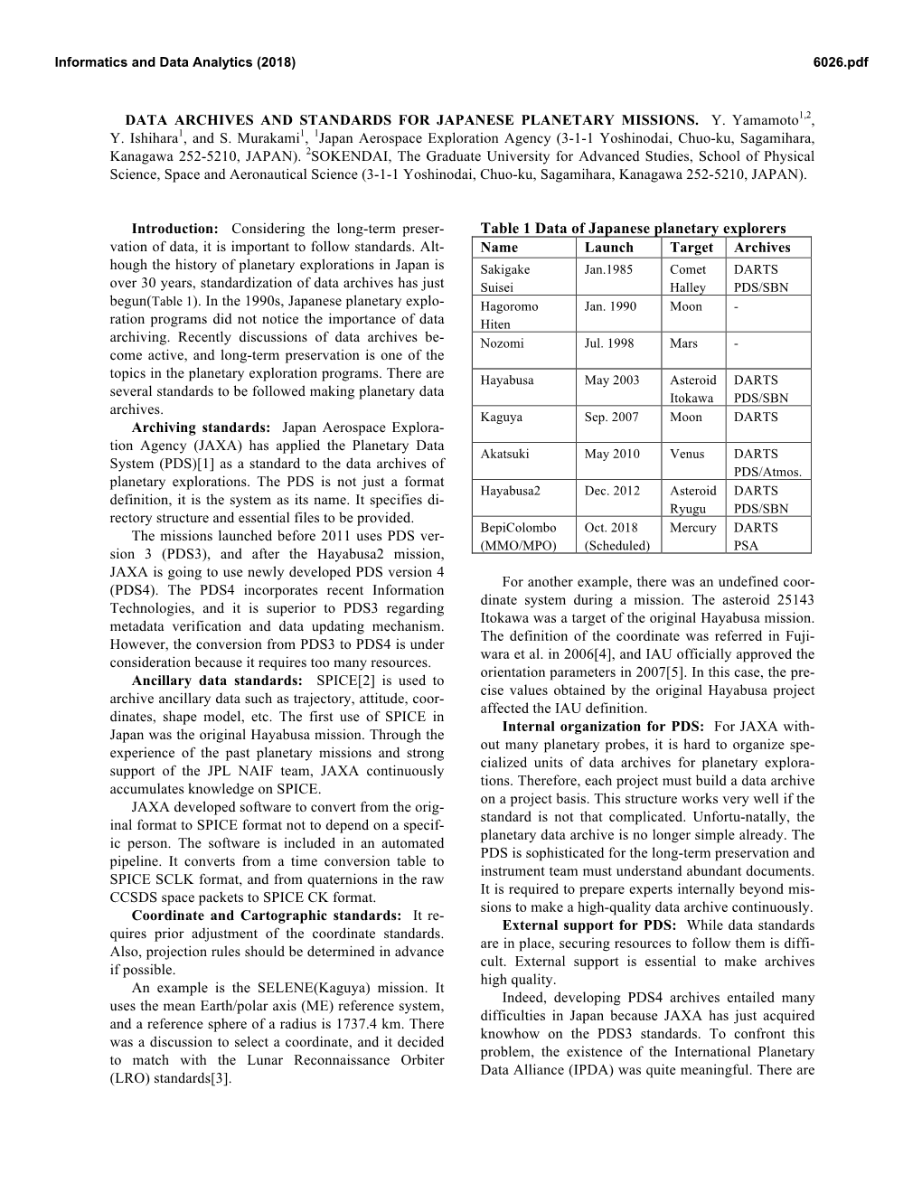 Data Archives and Standards for Japanese Planetary Missions