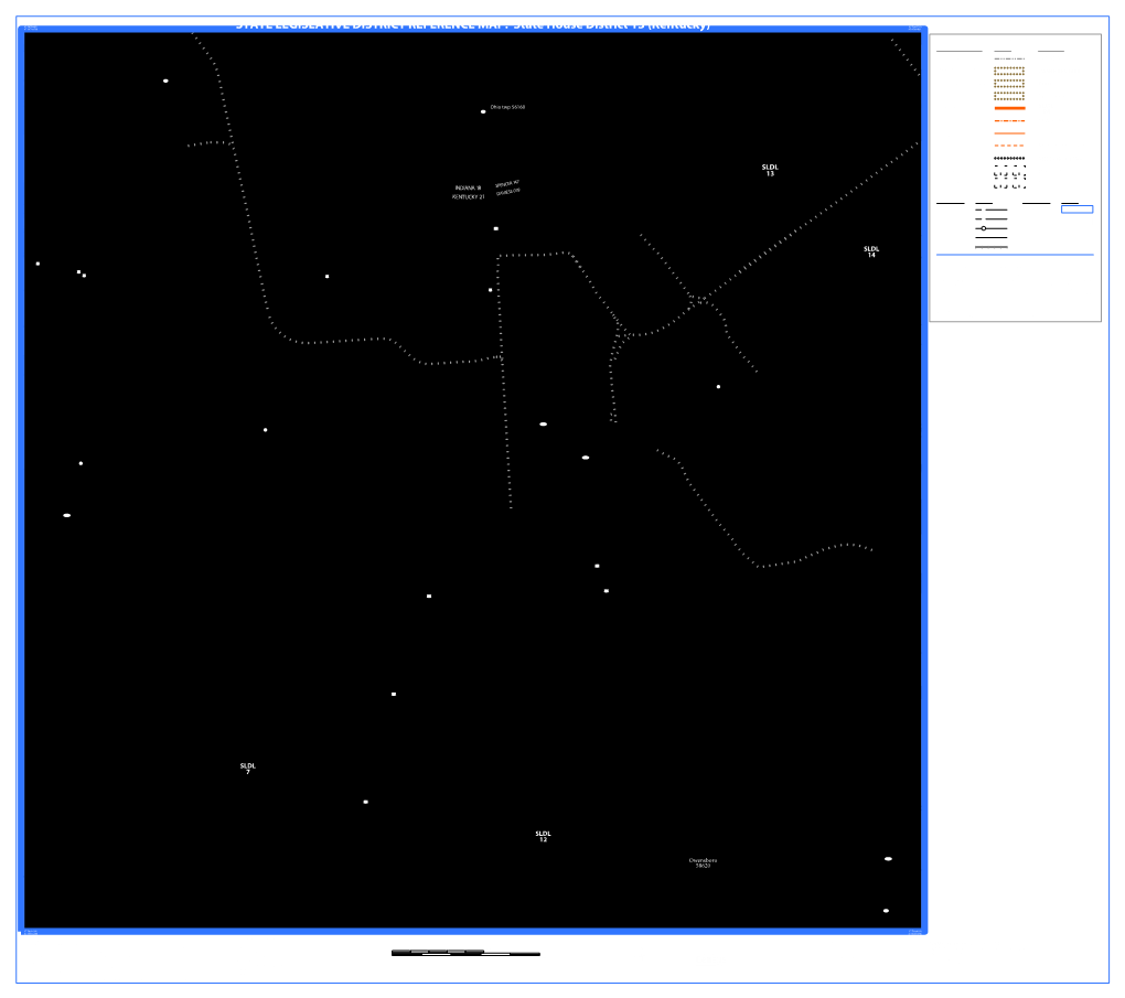 STATE LEGISLATIVE DISTRICT REFERENCE MAP: State House District 13 (Kentucky) 87.05664W