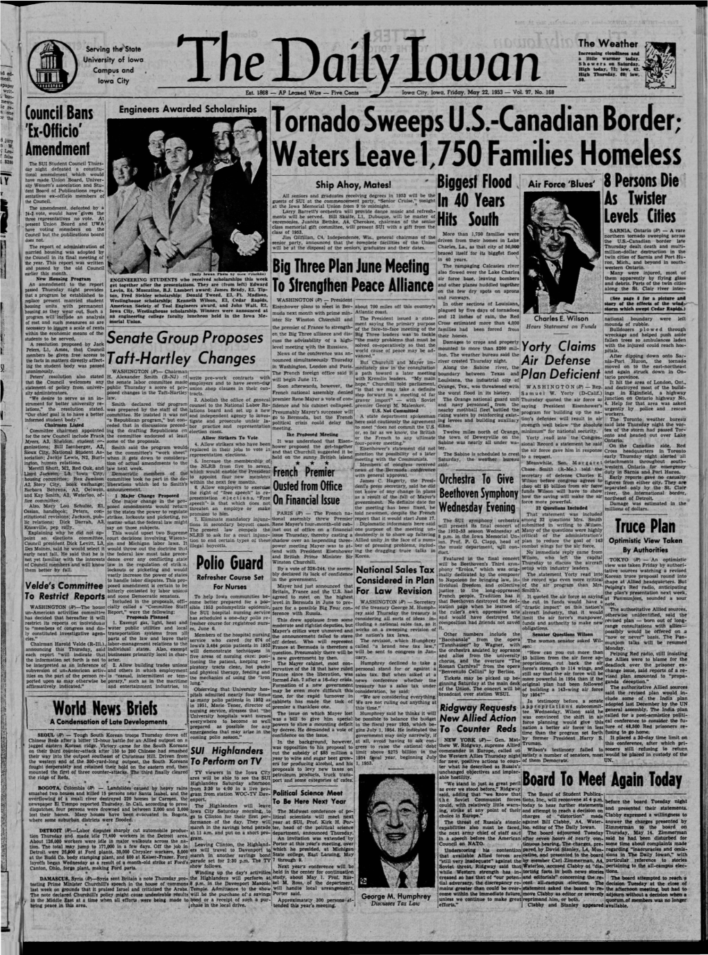 Daily Iowan (Iowa City, Iowa), 1953-05-22