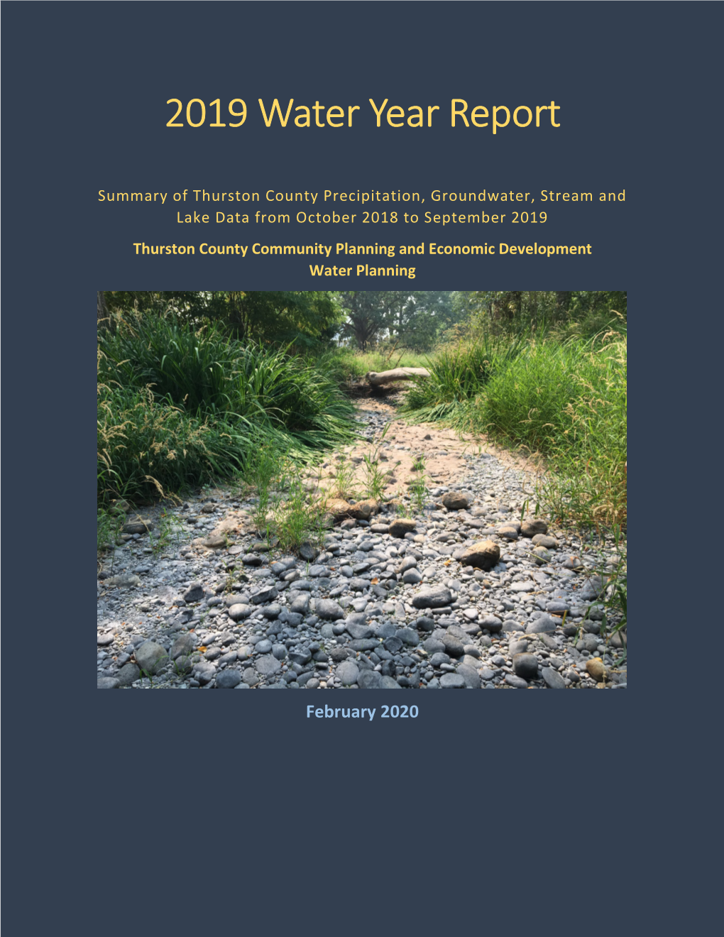 2019 Water Year Report
