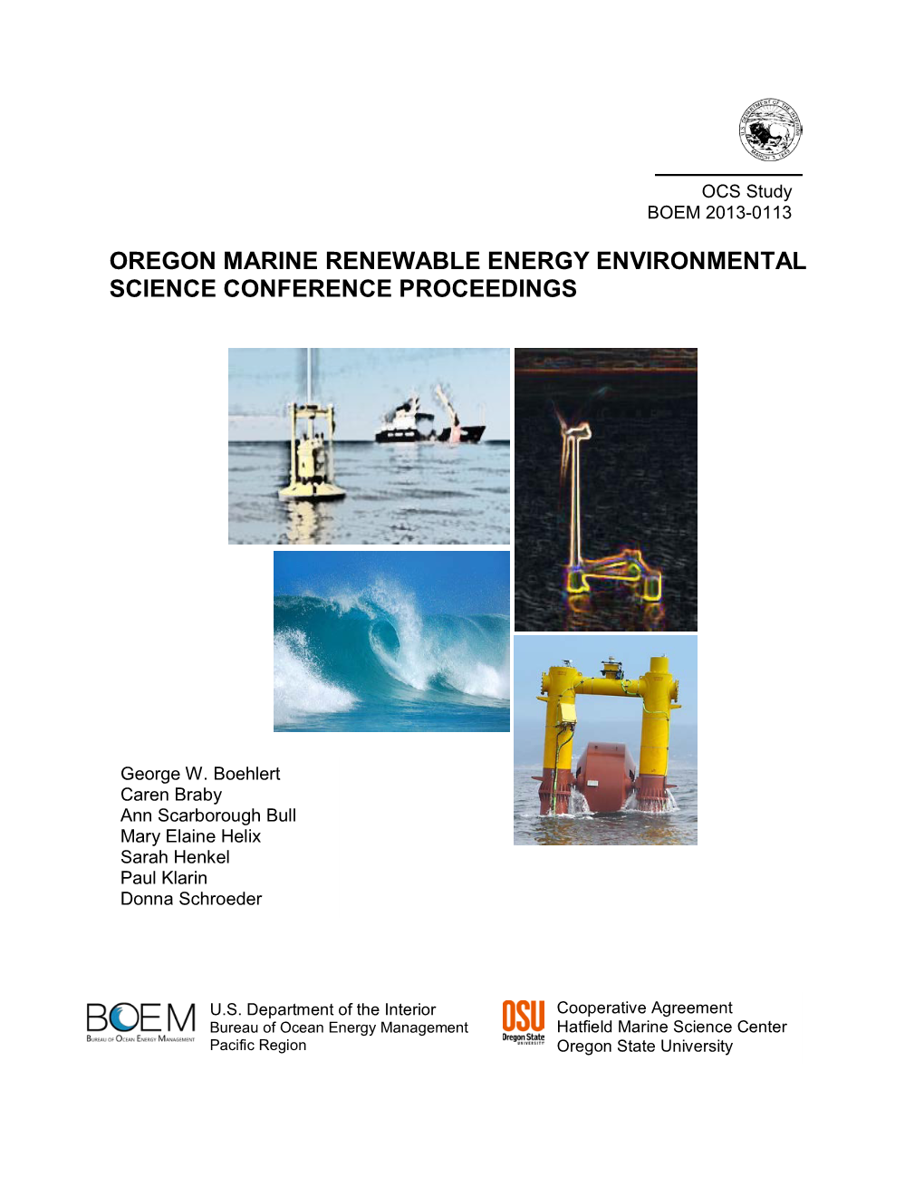 Oregon Marine Renewable Energy Environmental Science Conference Proceedings