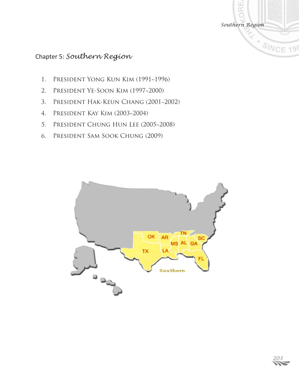 Chapter 5: Southern Region