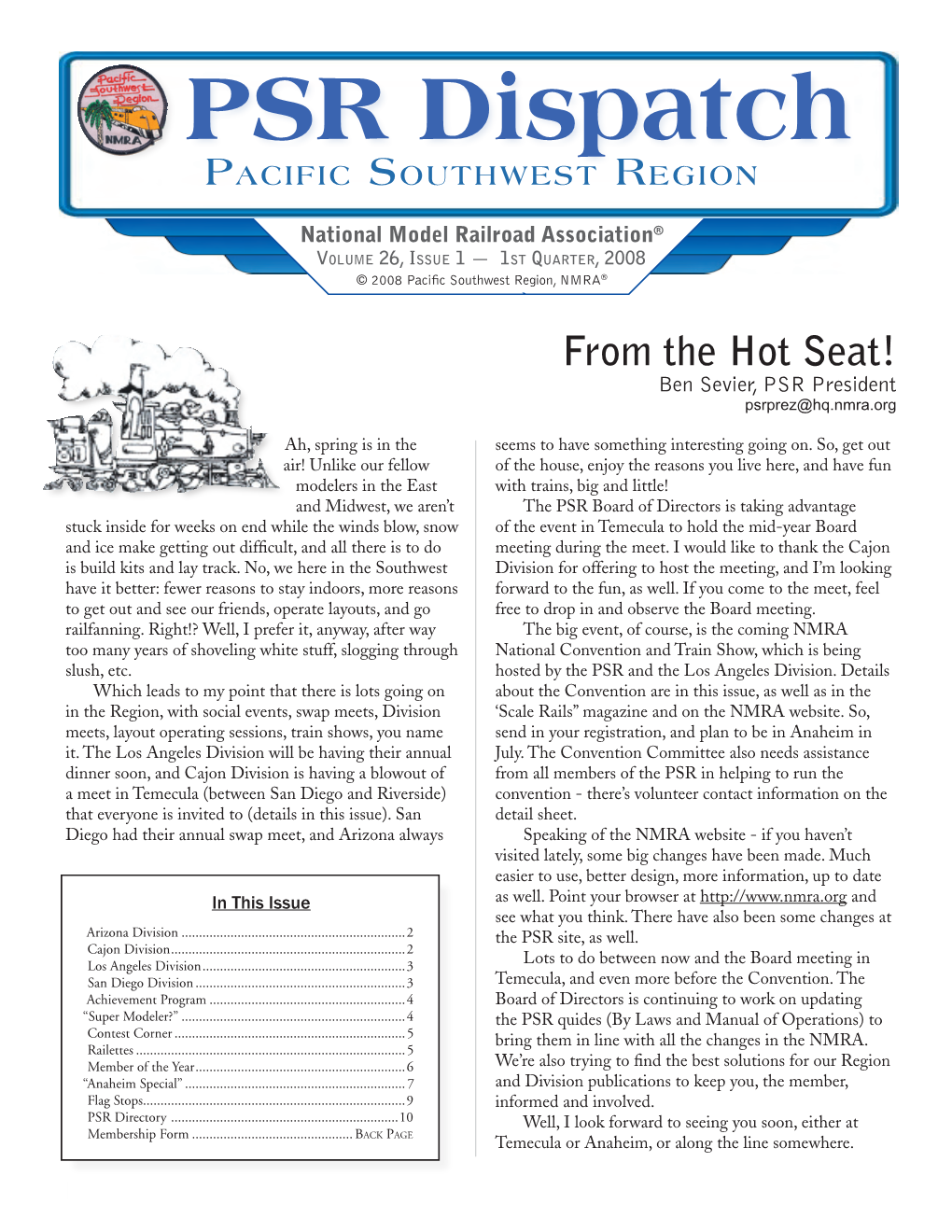 1ST QUARTER, 2008 © 2008 Paciﬁc Southwest Region, NMRA®