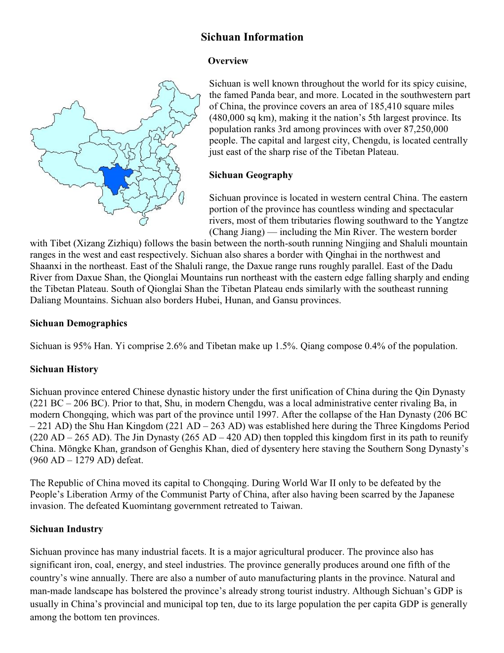 Sichuan Information