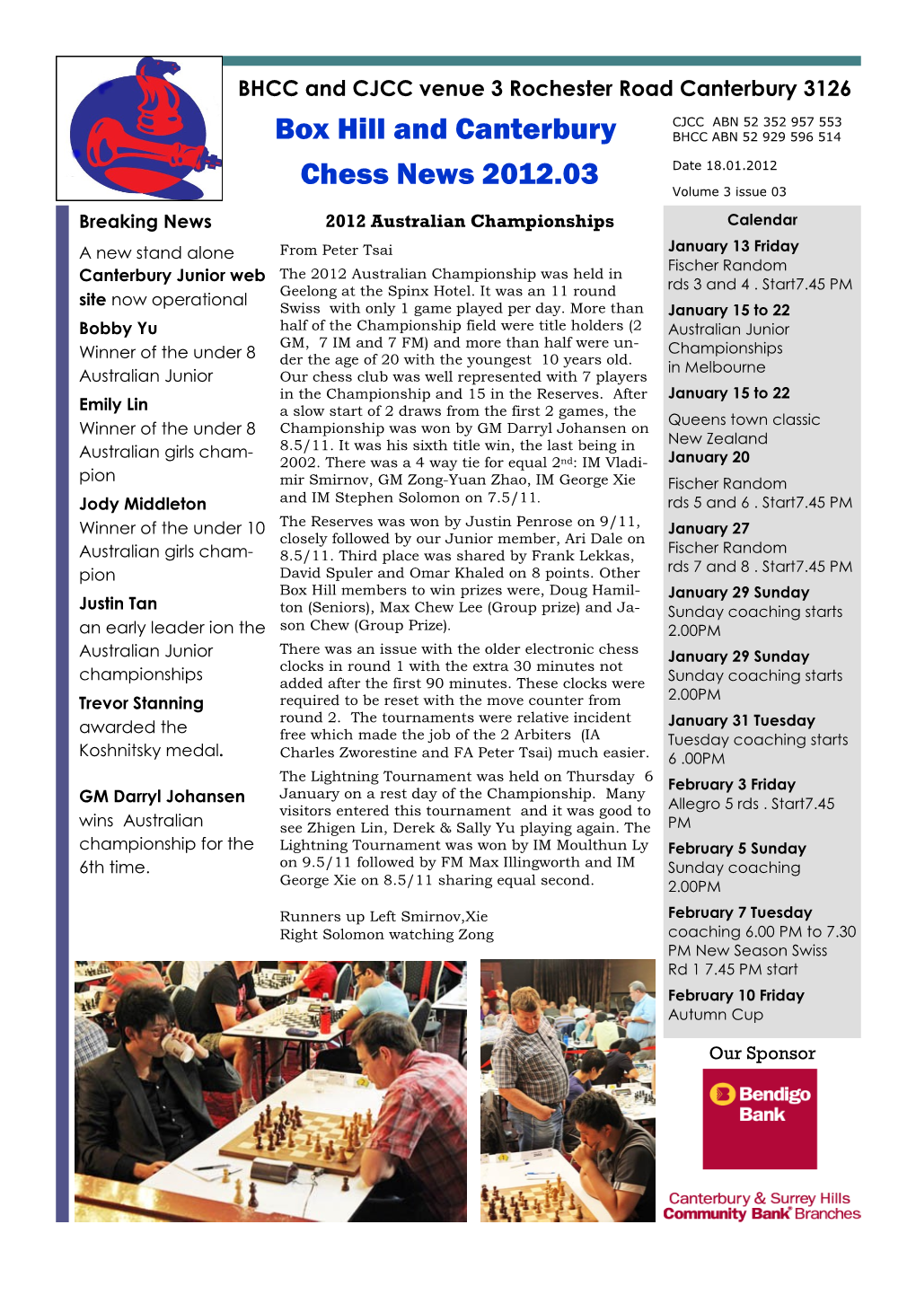 Box Hill and Canterbury Chess News 2012.03