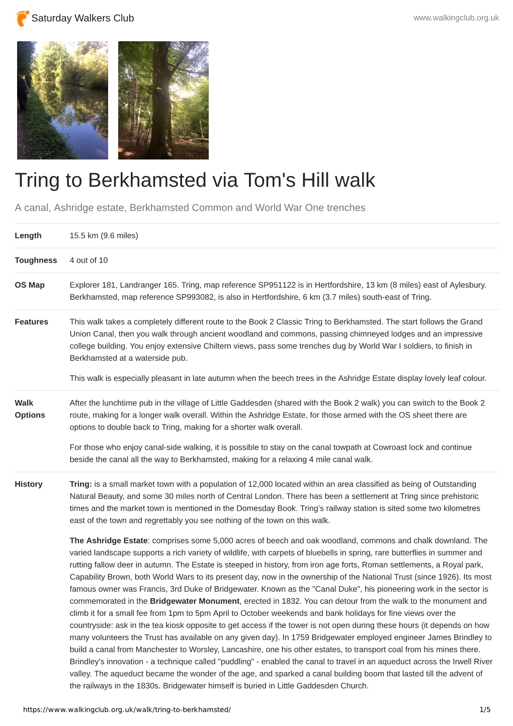 Tring to Berkhamsted Via Tom's Hill Walk