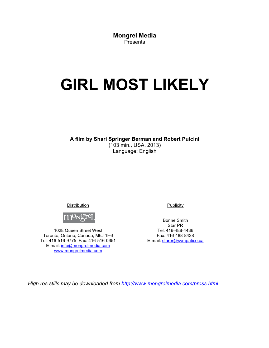 Girl Most Likely