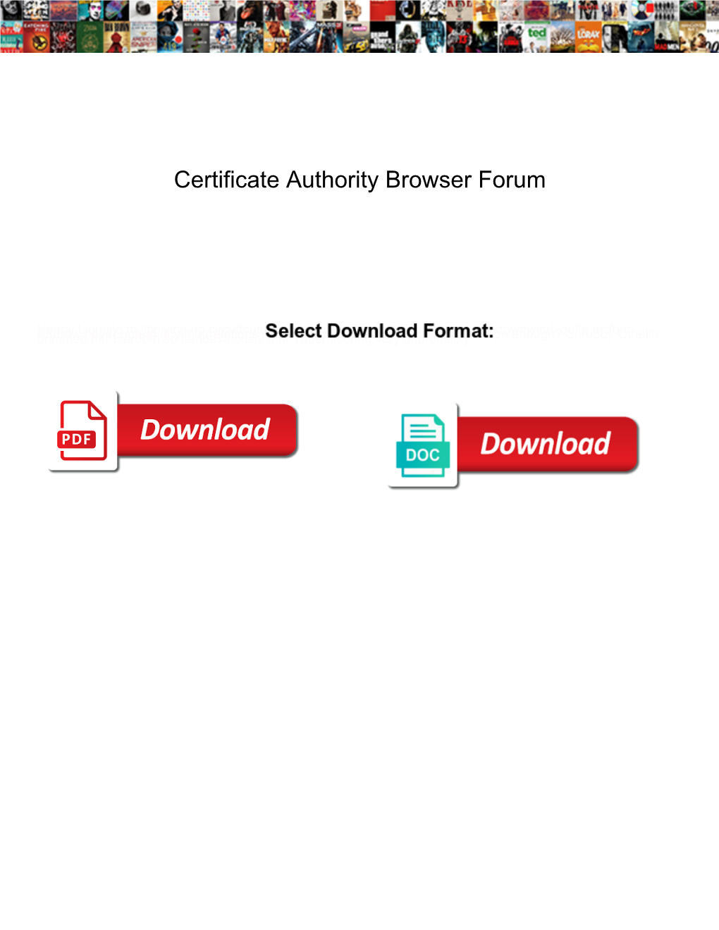 Certificate Authority Browser Forum