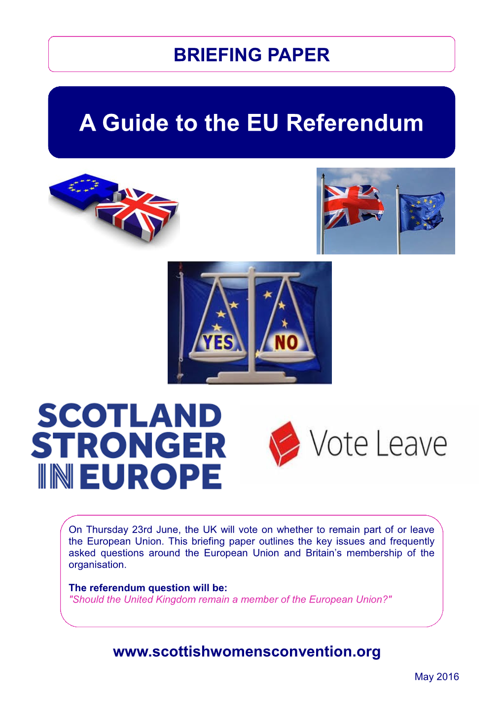 A Guide to the EU Referendum