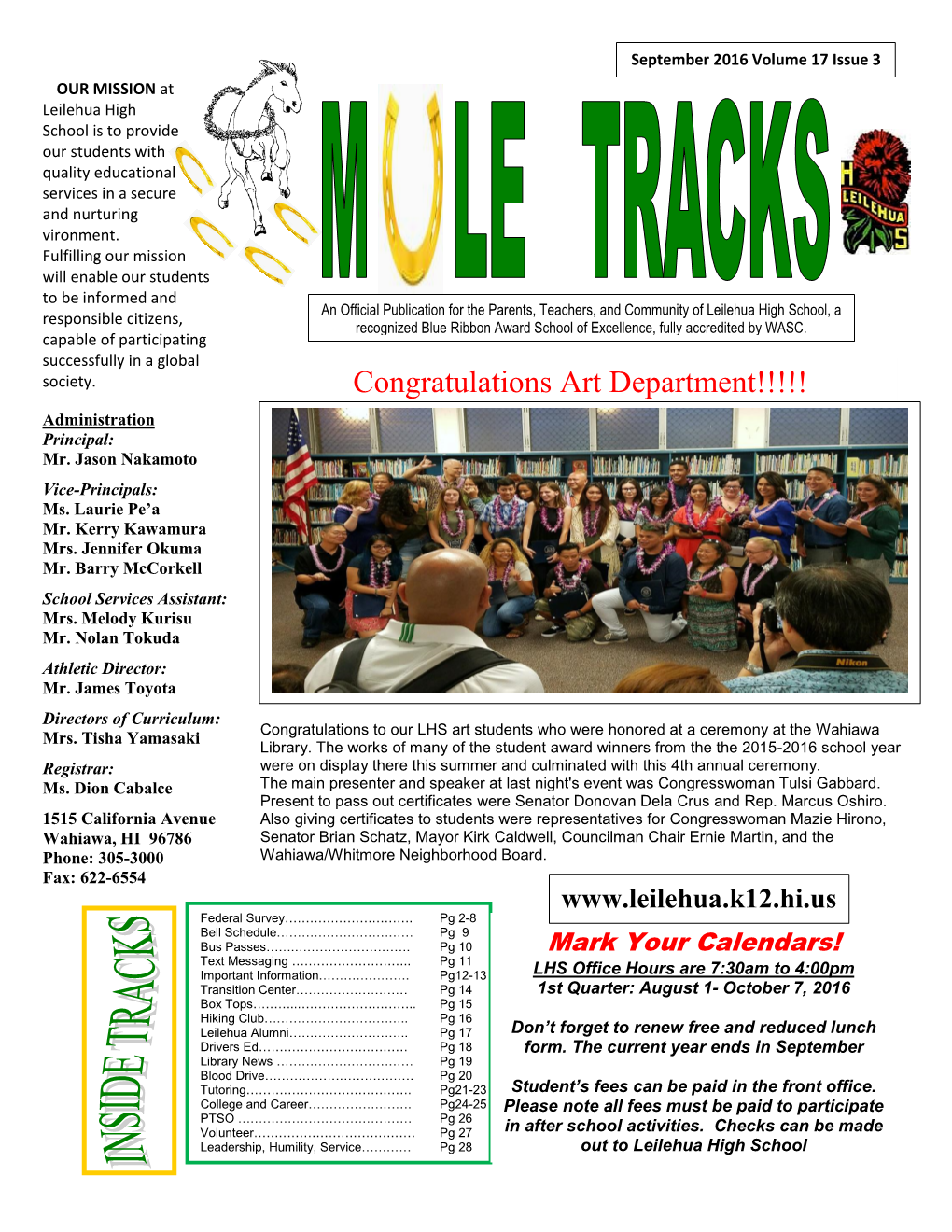 Mule Tracks September 2016