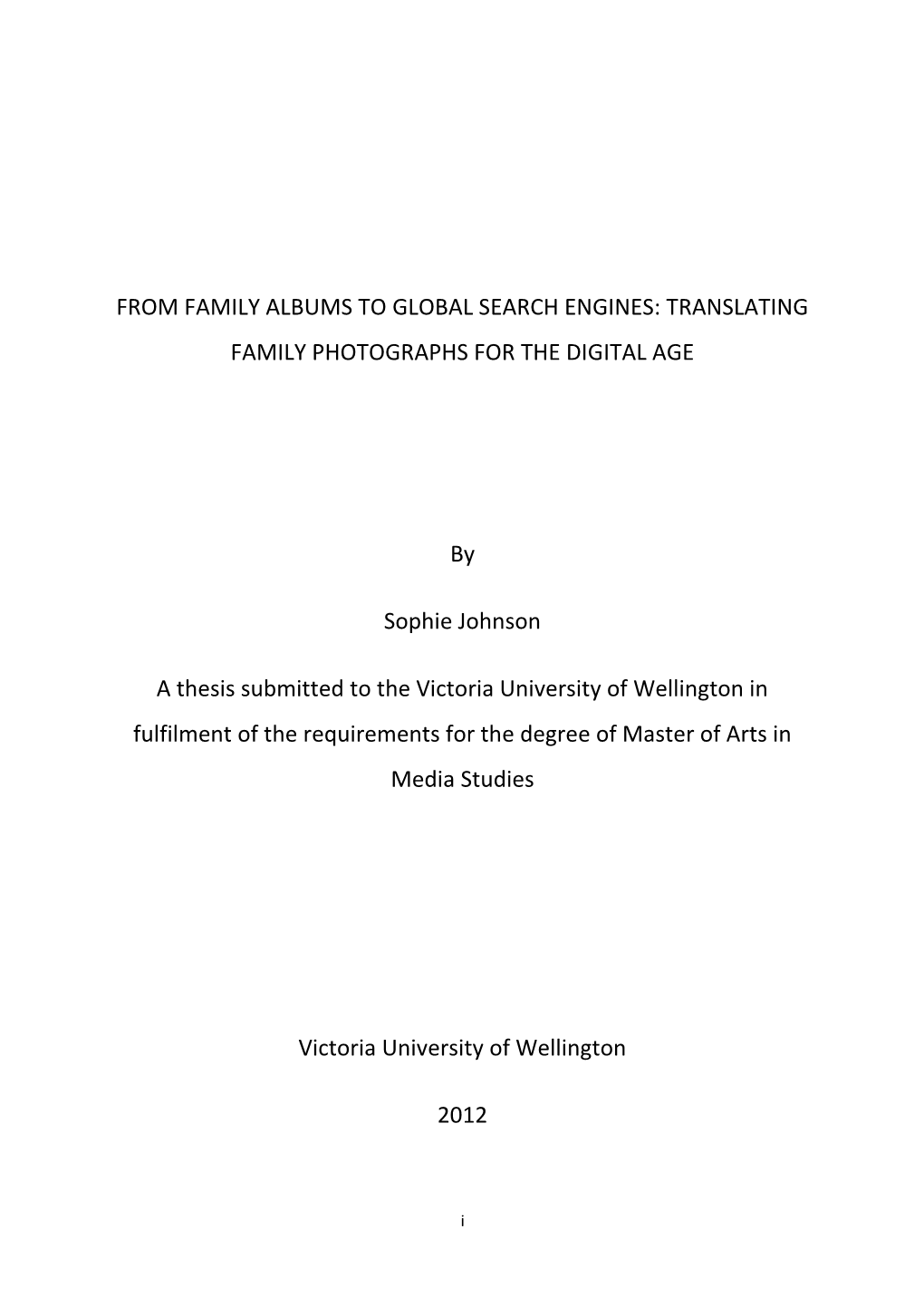 From Family Albums to Global Search Engines: Translating Family Photographs for the Digital Age