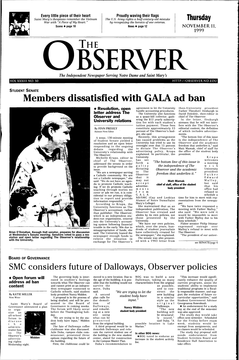 Members Dissatisfied with GALA Ad Ban • Resolution, Open Agreement to Let Thfl University Then-University President Handle Accounting Procedures