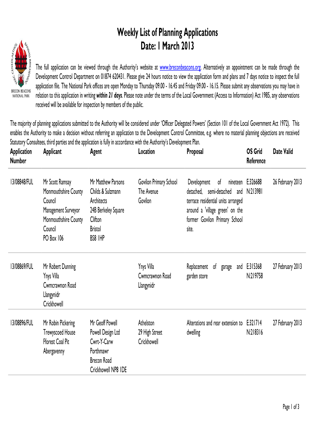 Planning Register 010313