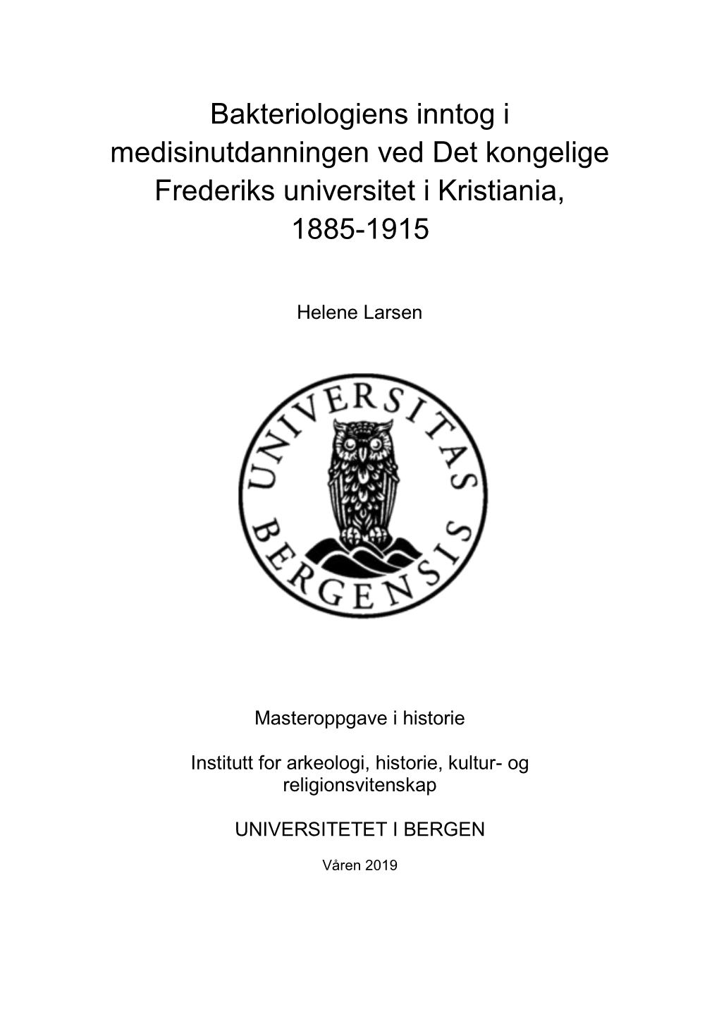 Master Thesis