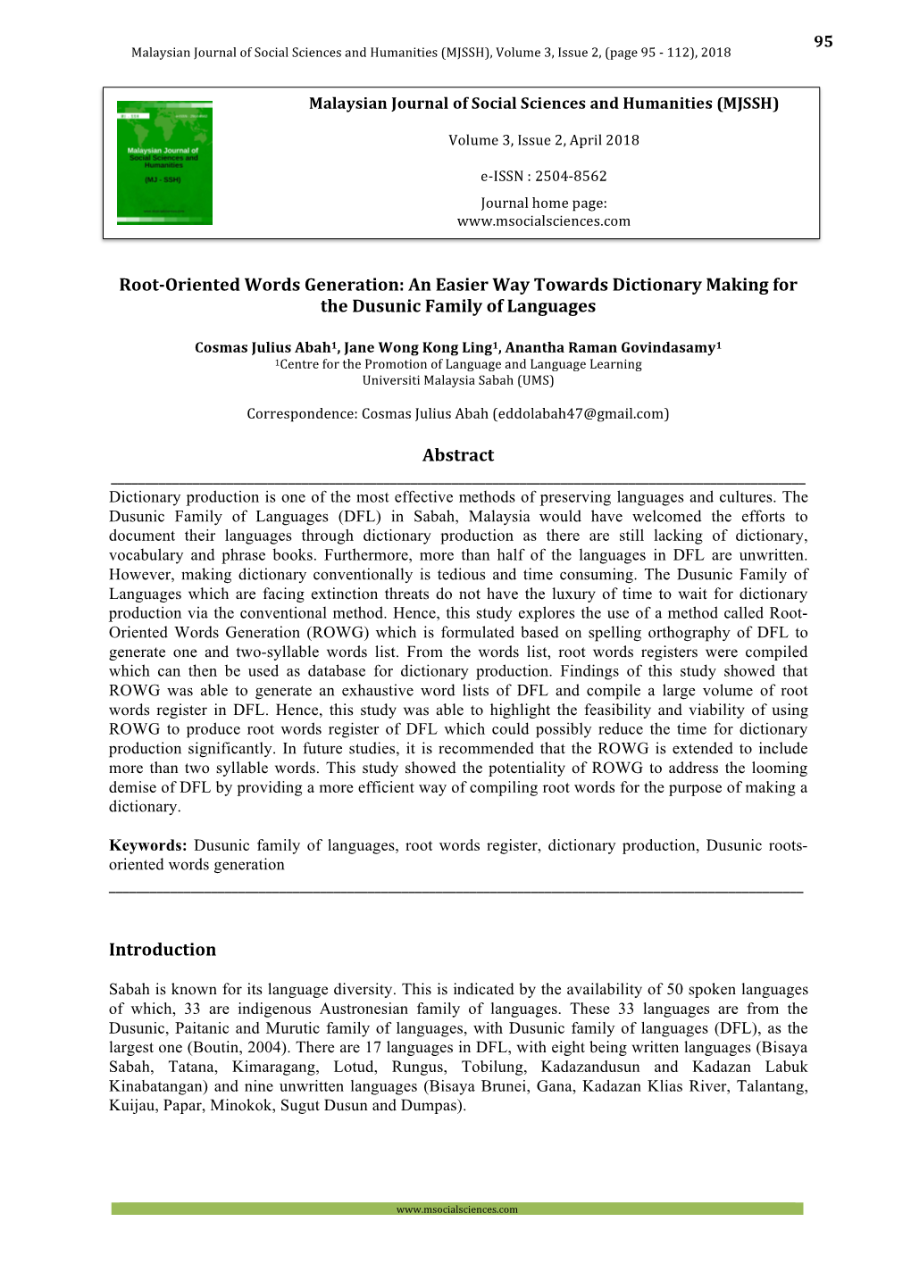 Root-Oriented Words Generation: an Easier Way Towards Dictionary Making for the Dusunic Family of Languages