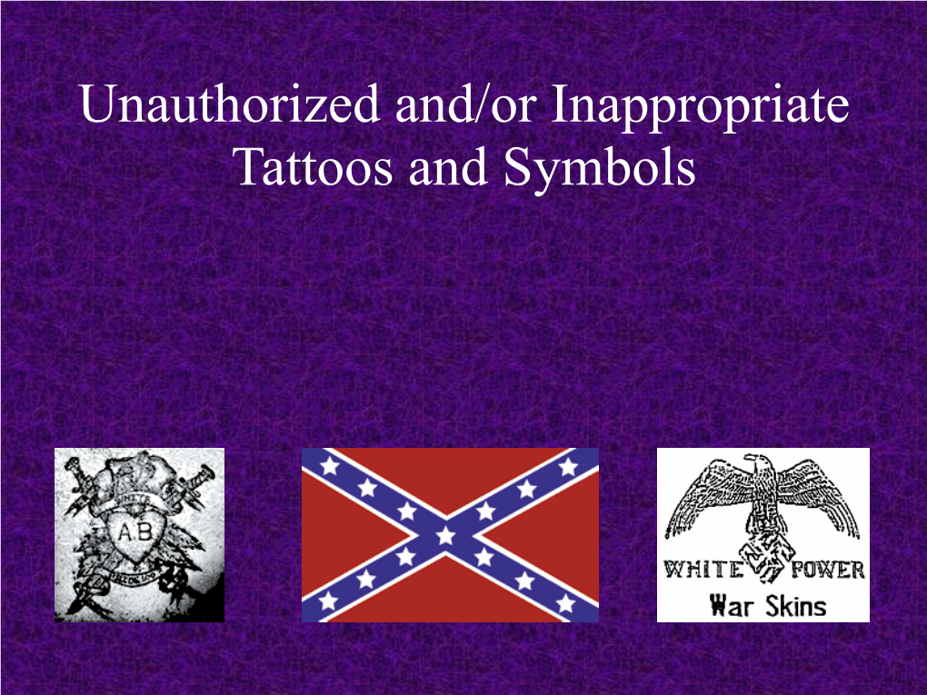 Us Marine Corps Unauthorized Tattoos
