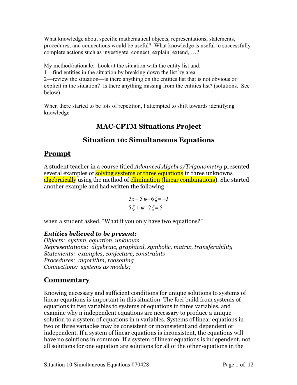 Vignette: Simultaneous Equations